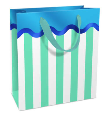 Geschenktragetasche Adria wei&szlig;azurblau