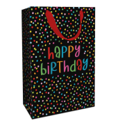 Geschenktasche 1583-26014, Geburtstag, mit Trageband, &bdquo;happy birthday&ldquo;, 24cm x 36cm
