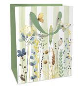 Geschenktragetasche Blumenwiese gr&uuml;n