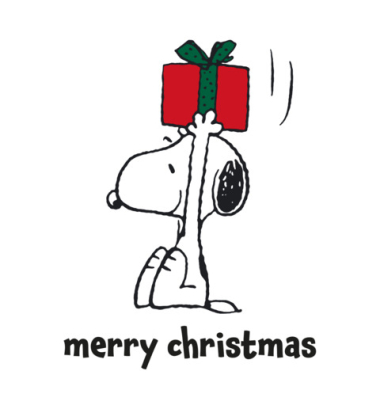 Weihnachtlicher Zelltuchserviette Snoopy