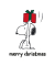Weihnachtlicher Zelltuchserviette Snoopy