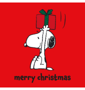 Weihnachtlicher Zelltuchserviette Snoopy