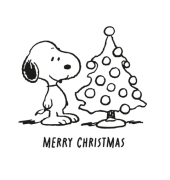 Weihnachtlicher Zelltuchserviette Snoopy
