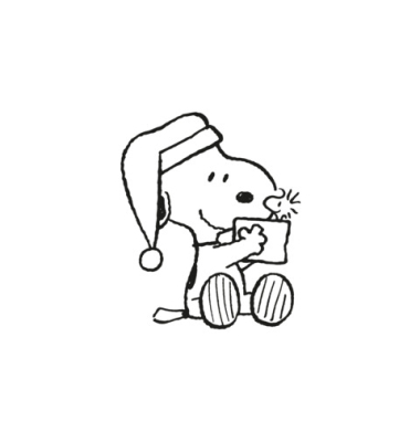 Weihnachtlicher Zelltuchserviette Snoopy