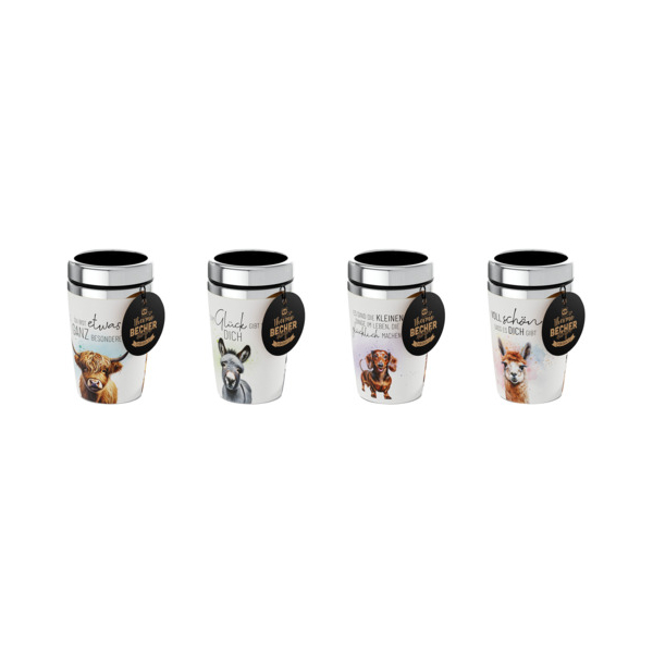 12 Stück LA VIDA Thermobecher to go Lucky Friends sortier 4027268359646 LA VIDA