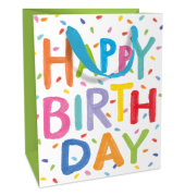 Geschenktasche 1541-26017, Geburtstag, mit Trageband, &bdquo;Happy Birthday&ldquo;, 12cm x 15cm