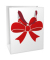 Geschenktragetasche Schleife rotwei&szlig;