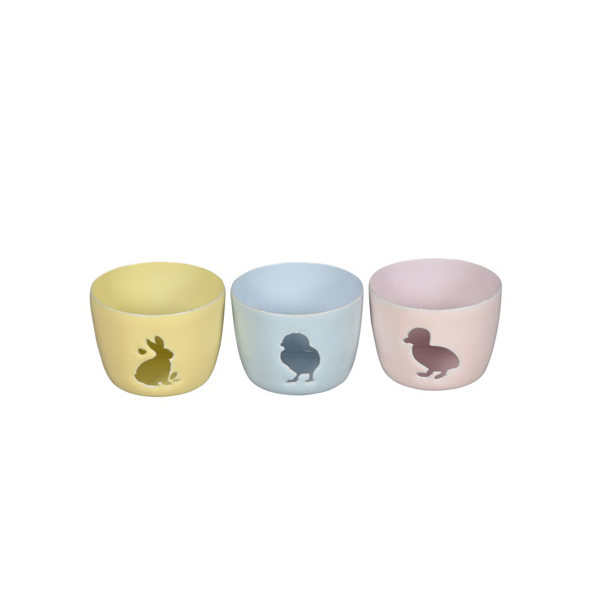 2 Stück Alpedia Windlicht 681847000358 Ostern farbig sortiert 5,5x4cm  4070219004102 Alpedia