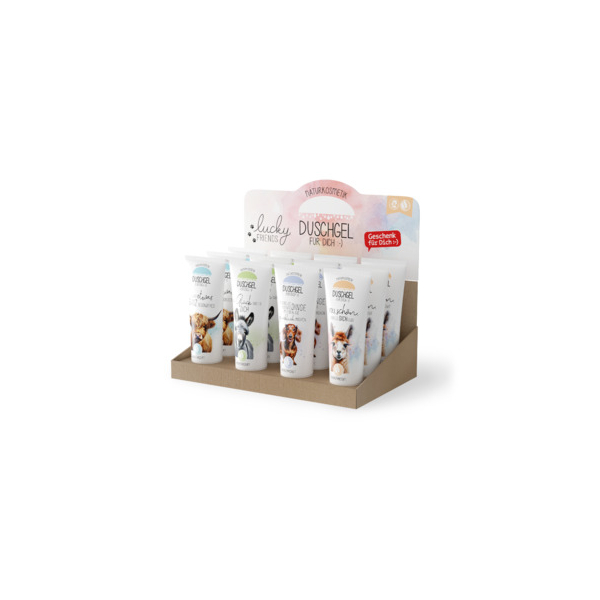 12 Stück LA VIDA Duschgel 110800 Lucky Friends, 12x200 ml, Tube  LA VIDA