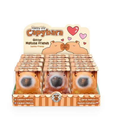 Quetschfigur Capybara Glitzer sortiert