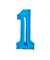 Folienballon Zahl 1 blau