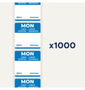 Rollenetiketten 25x25mm 1000ST blau