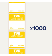 Rollenetiketten 25x25mm 1000ST gelb