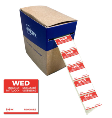 Rollenetiketten 25x25mm 1000ST rot