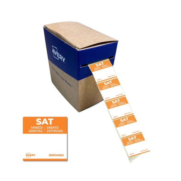 AVERY Zweckform Rollenetiketten 25x25mm 1000ST orange 5014702152979 AVERY Zweckform 1000 Stück