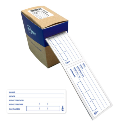 Tiefk&uuml;hletikette 98x40mm 300ST wei&szlig;