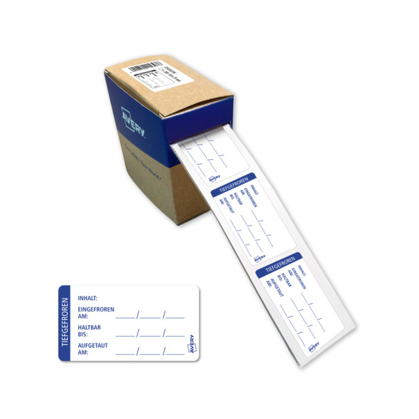 AVERY Zweckform Tiefkühletikette 65x35mm 200ST weiß 5014702153976 AVERY Zweckform 200 Stück