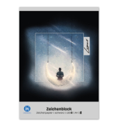 Zeichenblock A4 20 Blatt schwarz