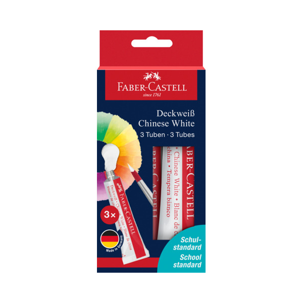 5 Stück Faber-Castell Deckweiß 3ST 7,5ml 4005401250937 Faber-Castell