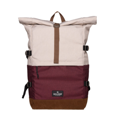 Schulrucksack Roll up two popcornmaroon
