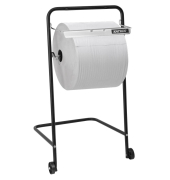 Werkstattst&auml;nder 54909 f&uuml;r Putztuchrollen, schwarz, mobil- fahrbar, mit Abrissmesser