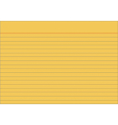 Karteikarten 102270140 orange A7 liniert 190g 