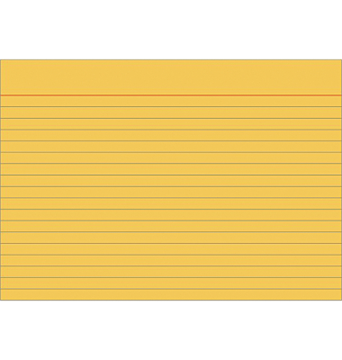 Karteikarten 102270140 orange A7 liniert 190g 