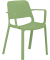 Besucherstuhl myNUKE, schilfgr&uuml;n / schilfgr&uuml;n, mit Armlehnen, 4-Fu&szlig;-Gestell