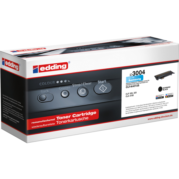 4004764955244 - Toner 18-3004 (kompatibel zu Samsung CLT- K 4072 S ELS sw) schwarz ca 1500 Seiten 4004764955244 Edding