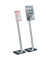 Infost&auml;nder CrystalSign 481823, A4, 106-118cm h&ouml;henverstellbar, silber