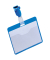 Namensschilder m. Clip Querf. hellblau 60 x 90mm