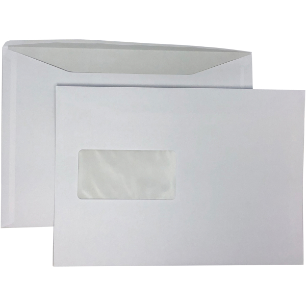 Alpedia Briefumschlag 087201122990, Din Lang+ (C6/5), mit Fenster, nassklebend, 75g, weiß 4011211013235 Alpedia 1000 Stück