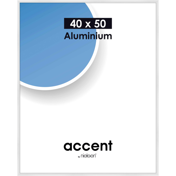 4012292002903 - Bilderrahmen Accent Aluminium 40x50cm ws glanz 4012292002903 nielsen