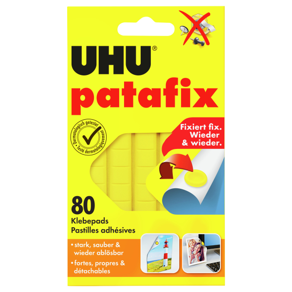 4026700501407 - Klebepads 50140 patafix 80 Stück 10x10mm (BxL) wiederablösbar 4026700501407 80 Stück