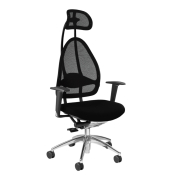 Drehstuhl mit AL + Kopf schwarz