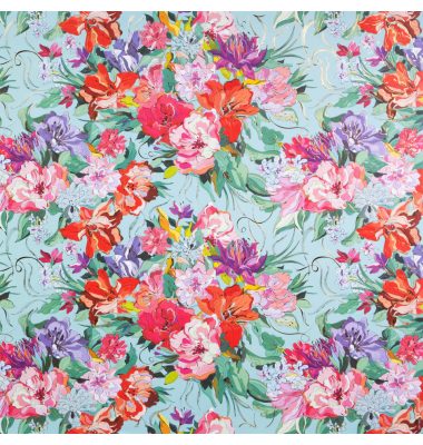 Geschenkpapier 01 702, Velvet Bloom, 50cm x 70cm, mehrfarbig