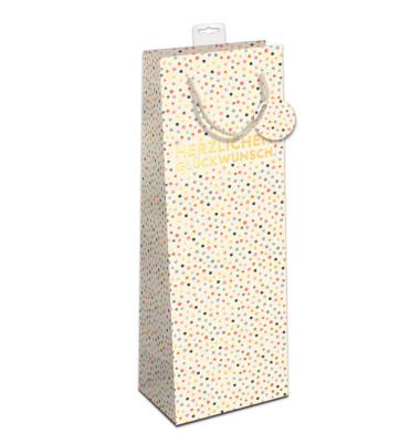 Geschenktasche 7549-2515-B, Gl&uuml;ckwunsch, 120mm x 390mm
