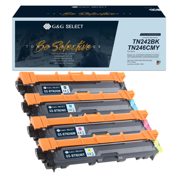 Toner ersetzt Brother TN-242BK TN-246CMY Kompatibel Kombi-Pack Schwarz Cyan Magenta Gelb TN-242BK TN-246C TN-246M TN-246Y GS-B242-4P
