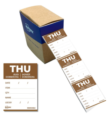 Rollenetiketten 40x56mm 500ST braun