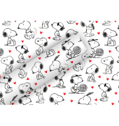 Geschenkpapier 1366-26417, Snoopy, wei&szlig;