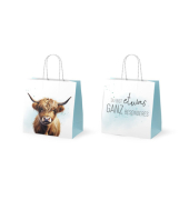 Geschenktasche 992803 Lucky Friends, allgemein, mit Tragekordel, Rind, 15cm x 15cm