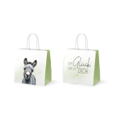 Geschenktasche 992804 Lucky Friends, allgemein, mit Tragekordel, Esel, 15cm x 15cm