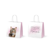 Geschenktasche 992807 Lucky Friends, allgemein, mit Tragekordel, Katze, 15cm x 15cm
