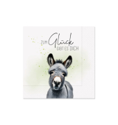 Motivserviette Lucky Friends Esel