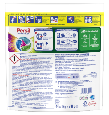 Waschmittel PC44D Color 4in1 Discs, Waschpods, 44 St&uuml;ck, 44 Waschladungen