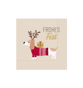 Weihnachtsservietten 130162 / Dackel, 3-lagig