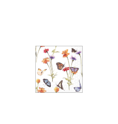 Motivserviette 25x25cm Butterfly garden