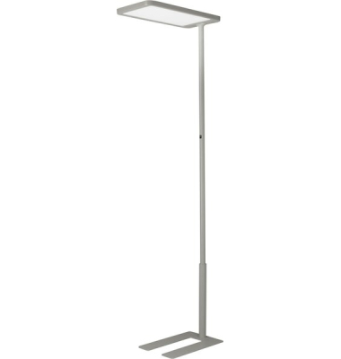 Stehleuchte Capella, direkte und indirekte Ausleuchtung, silber-grau