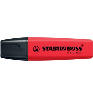 Textmarker STABILO BOSS ORIGINAL REALRED Display, 70/15-7, rot, 2-5mm 