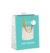 Geschenktragetasche Geburtstag blaubunt